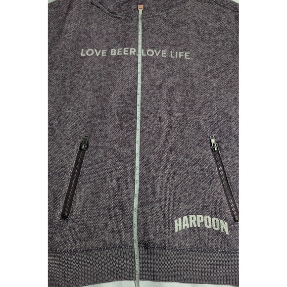 Harpoon Brewery Women's Love Beer Love Life Marled Purple Hoodie Size Small - Picture 6 of 7